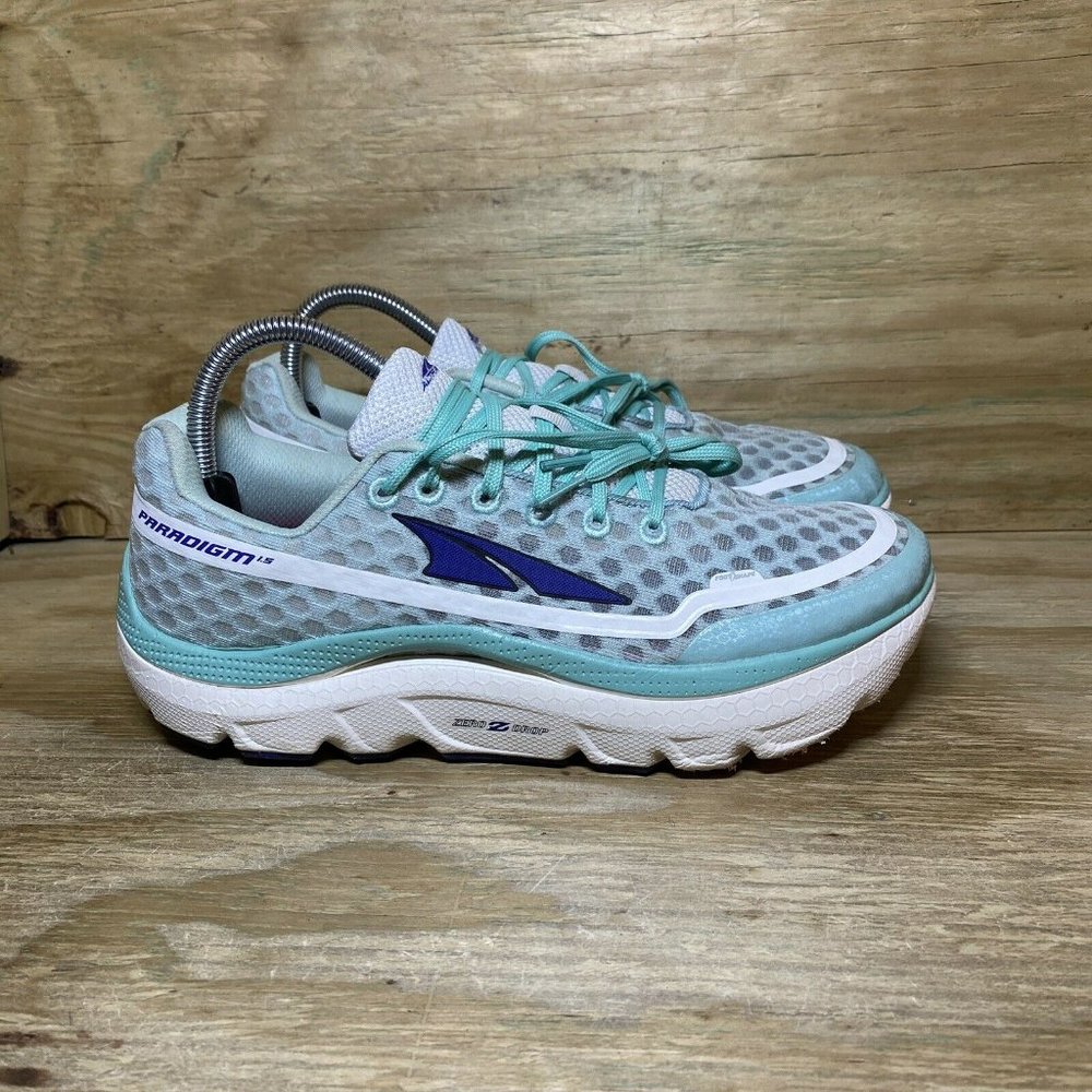 Altra Paradigm 1.5 Running Shoes Womens 9.5 Aqua White Zero Drop Athletic